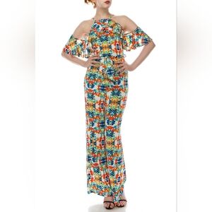 Janette Fashion Floral Off-Shoulder Jumpsuit